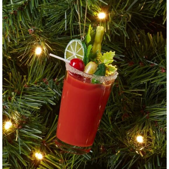 Wondershop Glass Bloody Mary Cocktail Christmas Tree Ornament  NWT - Picture 1 of 3